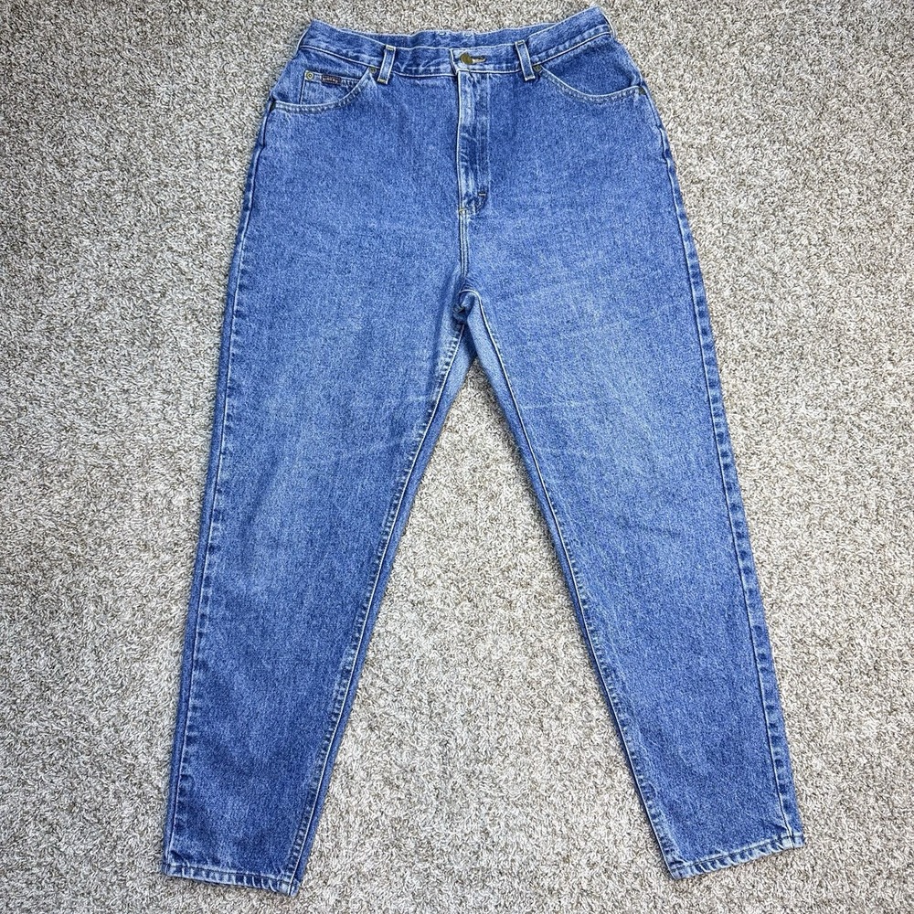 VTG 90s Riders Womens 33x30 Blue Jeans High Rise Tapered Mom Denim Vintage